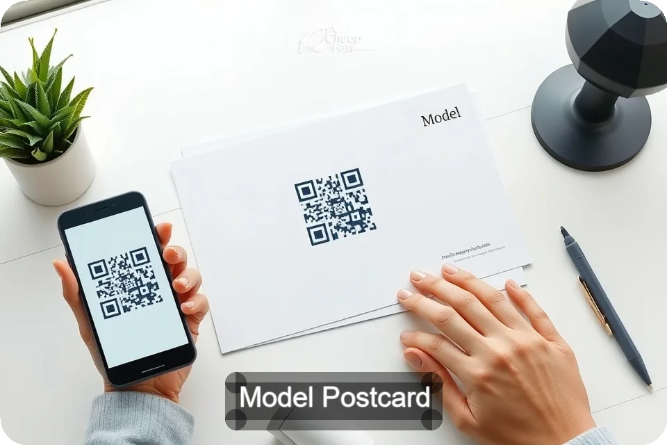 Model Postcard Sample 08 · 6" x 9" design sample