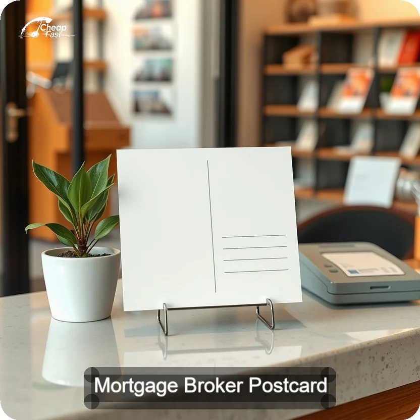 Mortgage Broker Postcard Sample 03 · 5" x 5" design sample