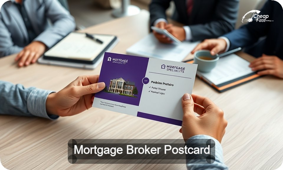 Mortgage Broker Postcard Sample 05 · 4" x 9" design sample