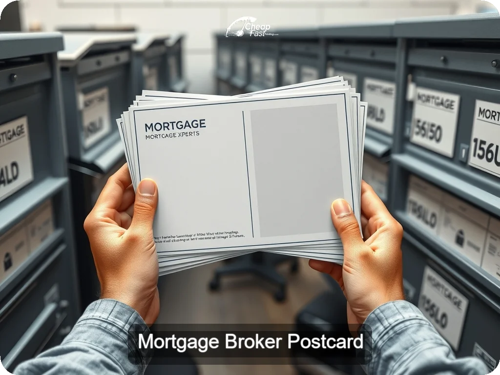 Mortgage Broker Postcard Sample 07 · 6.5" x 9" design sample