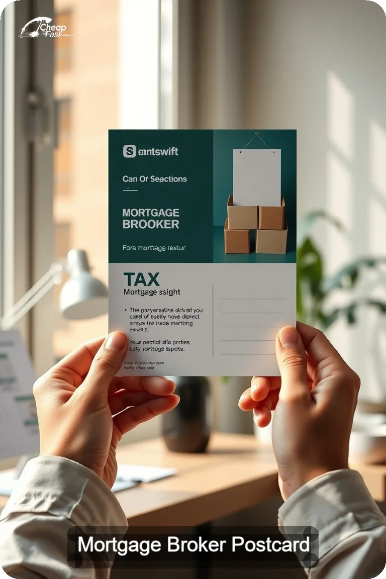 Mortgage Broker Postcard Sample 08 · 4.5" x 11" design sample