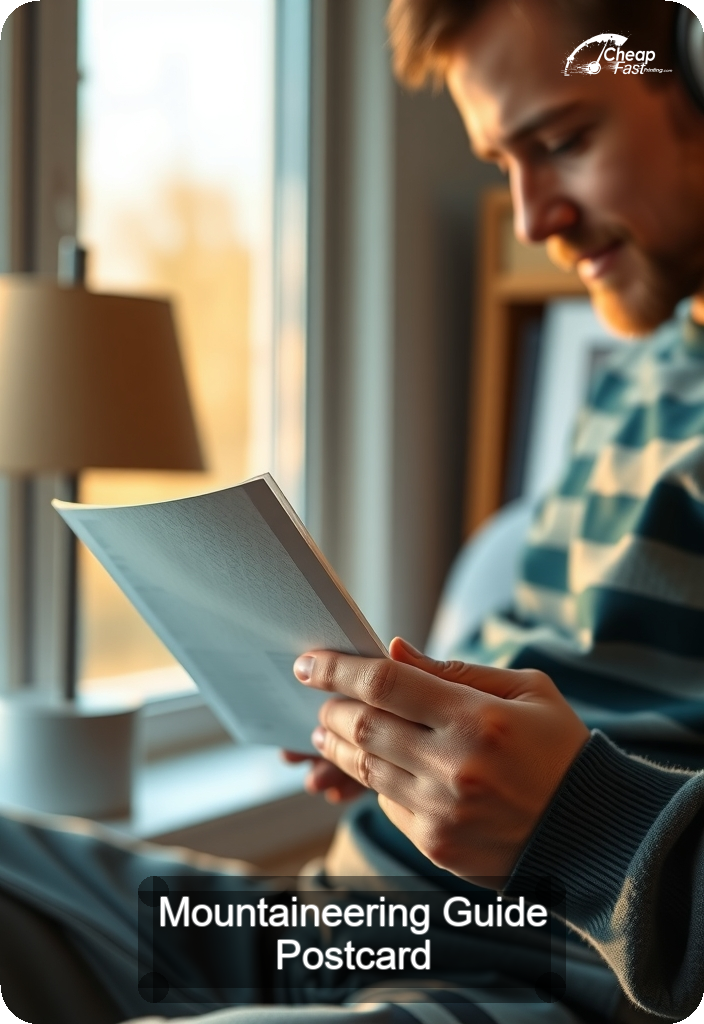 Mountaineering Guide Postcard Sample 04 · 4.5" x 6.5" design sample