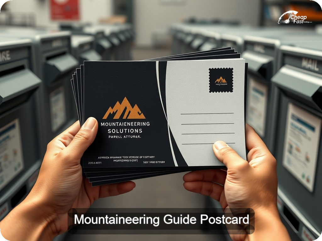 Mountaineering Guide Postcard Sample 05 · 6.5" x 9" design sample