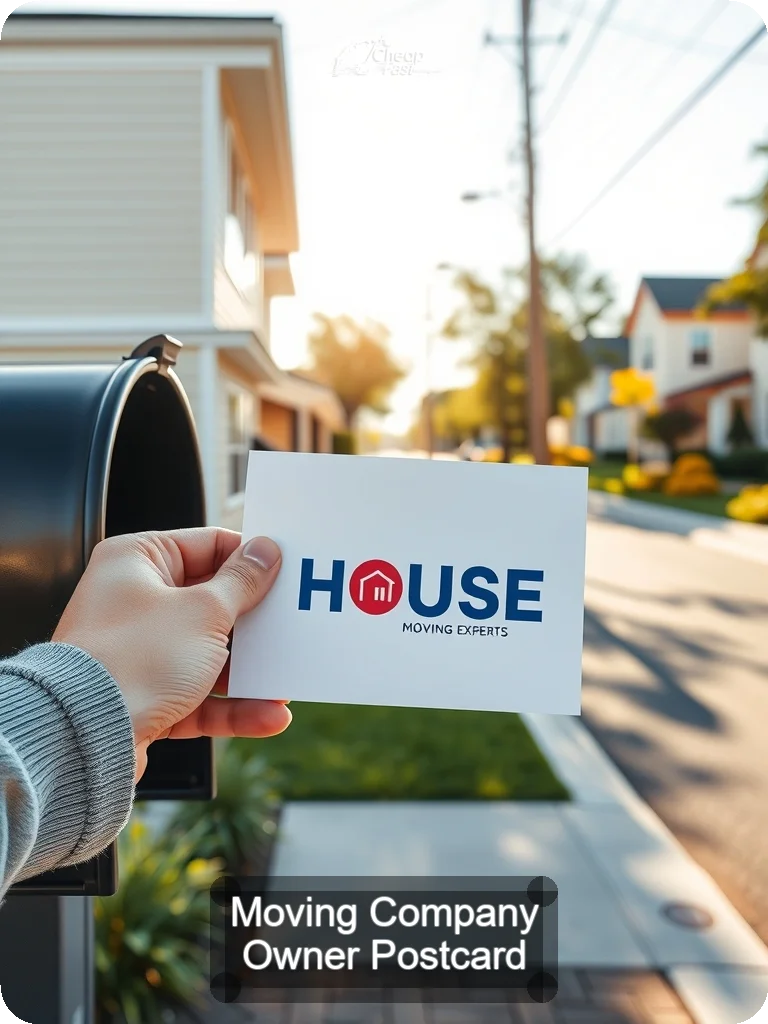 Moving Company Owner Postcard Sample 04 · 5" x 7" design sample