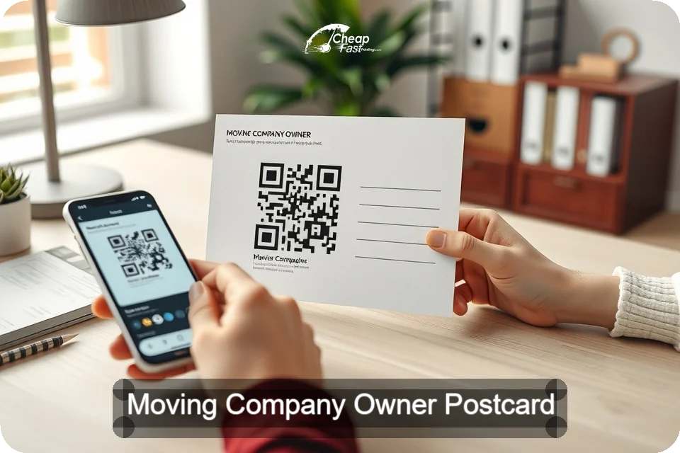 Moving Company Owner Postcard Sample 05 · 6" x 9" design sample