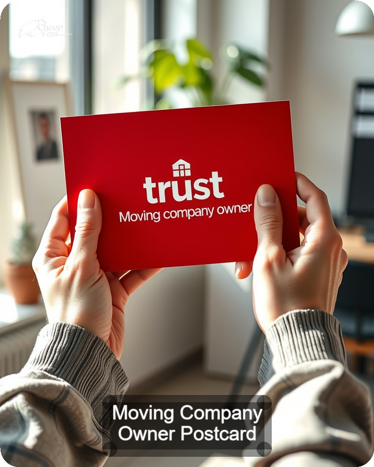 Moving Company Owner Postcard Sample 08 · 4.25" x 5.5" design sample