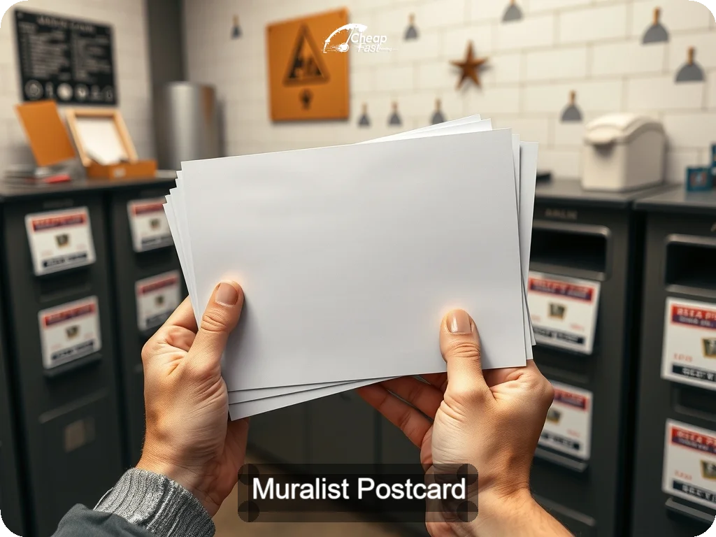 Muralist Postcard Sample 01 · 6.5" x 9" design sample