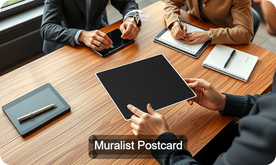 Muralist Postcard Sample 09 · 4" x 9" design sample