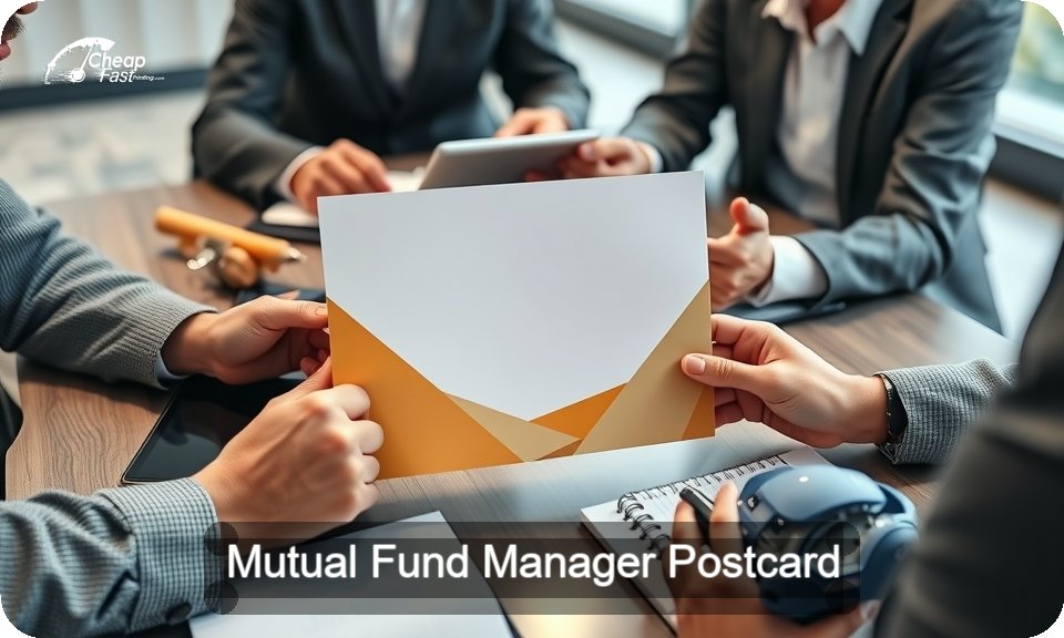 Mutual Fund Manager Postcard Sample 05 · 4" x 9" design sample