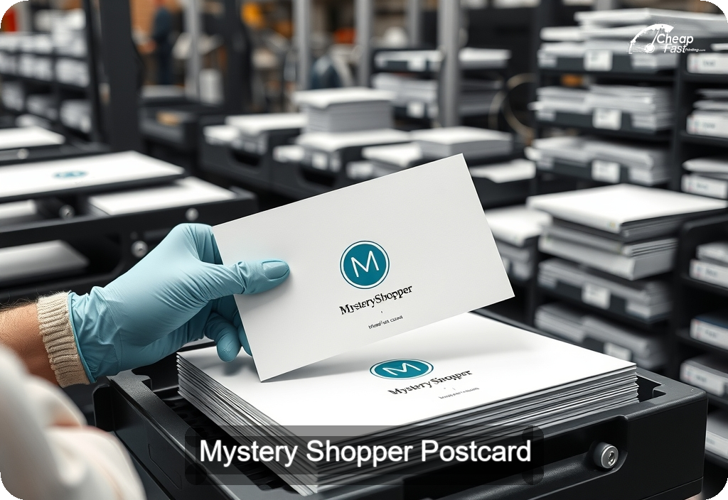 Mystery Shopper Postcard Sample 03 · 6" x 11" design sample