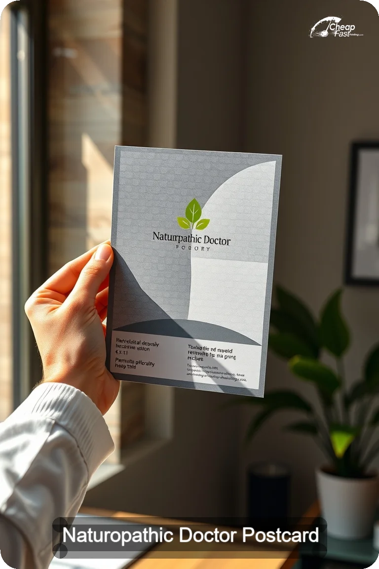 Naturopathic Doctor Postcard Sample 07 · 4.5" x 11" design sample