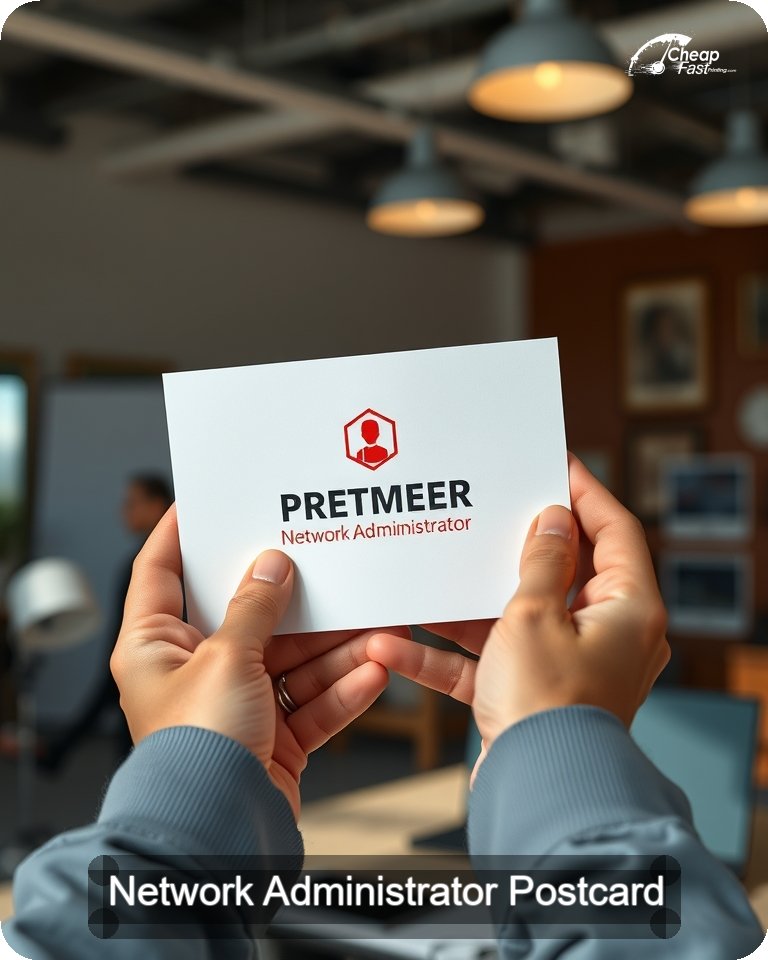 Network Administrator Postcard Sample 02 · 4.25" x 5.5" design sample