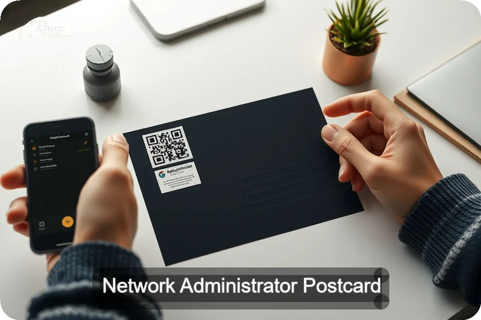 Network Administrator Postcard Sample 09 · 6" x 9" design sample