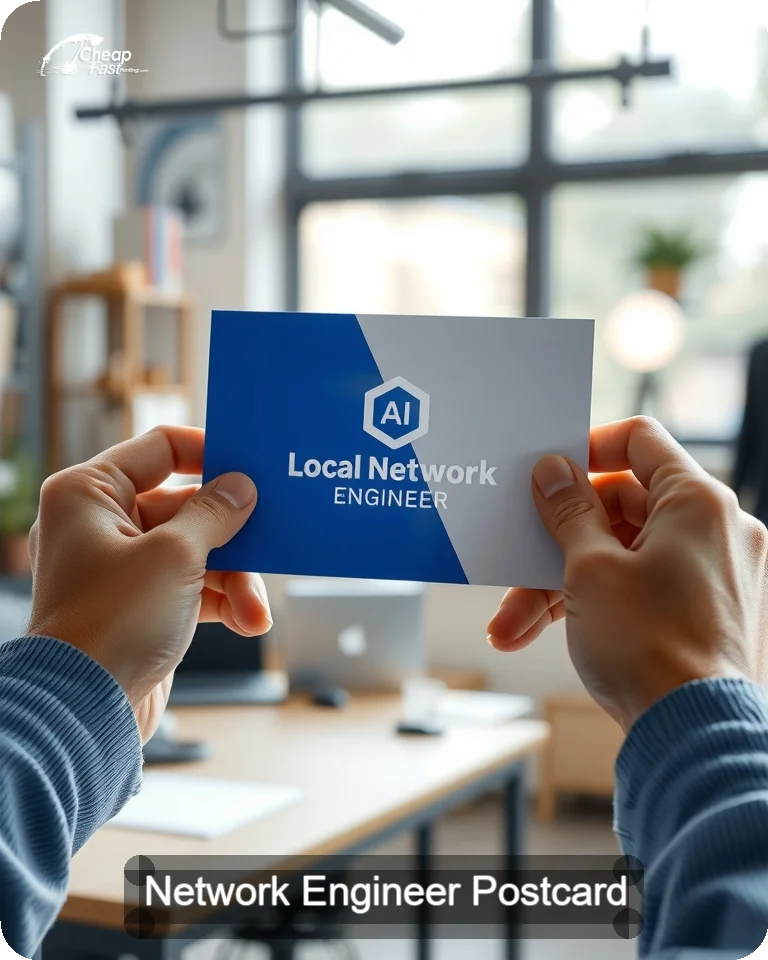 Network Engineer Postcard Sample 03 · 4.25" x 5.5" design sample