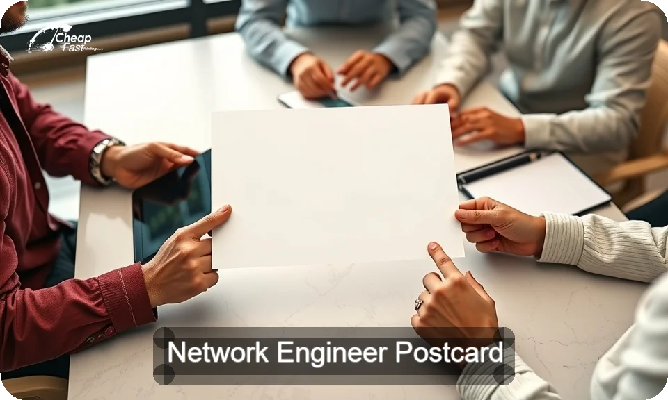 Network Engineer Postcard Sample 04 · 4" x 9" design sample