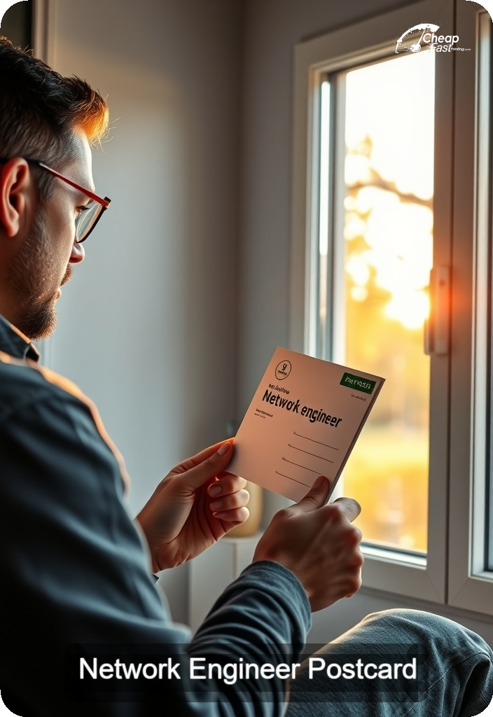 Network Engineer Postcard Sample 05 · 4.5" x 6.5" design sample