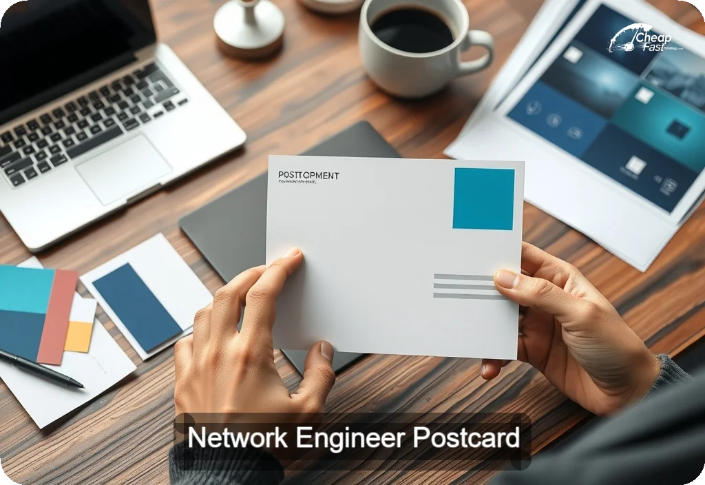 Network Engineer Postcard Sample 08 · 4" x 6" design sample