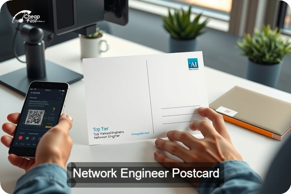 Network Engineer Postcard Sample 10 · 6" x 9" design sample