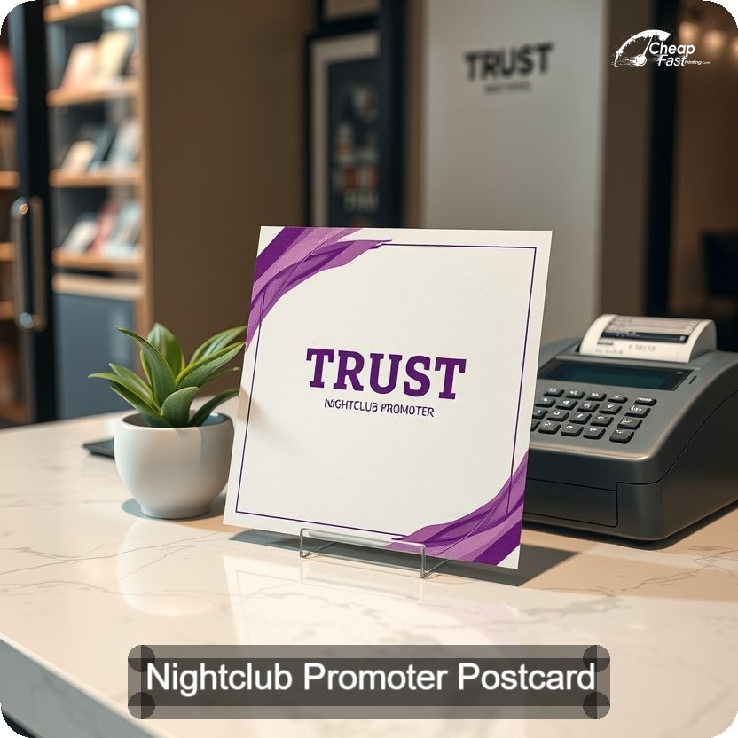 Nightclub Promoter Postcard Sample 01 · 5" x 5" design sample