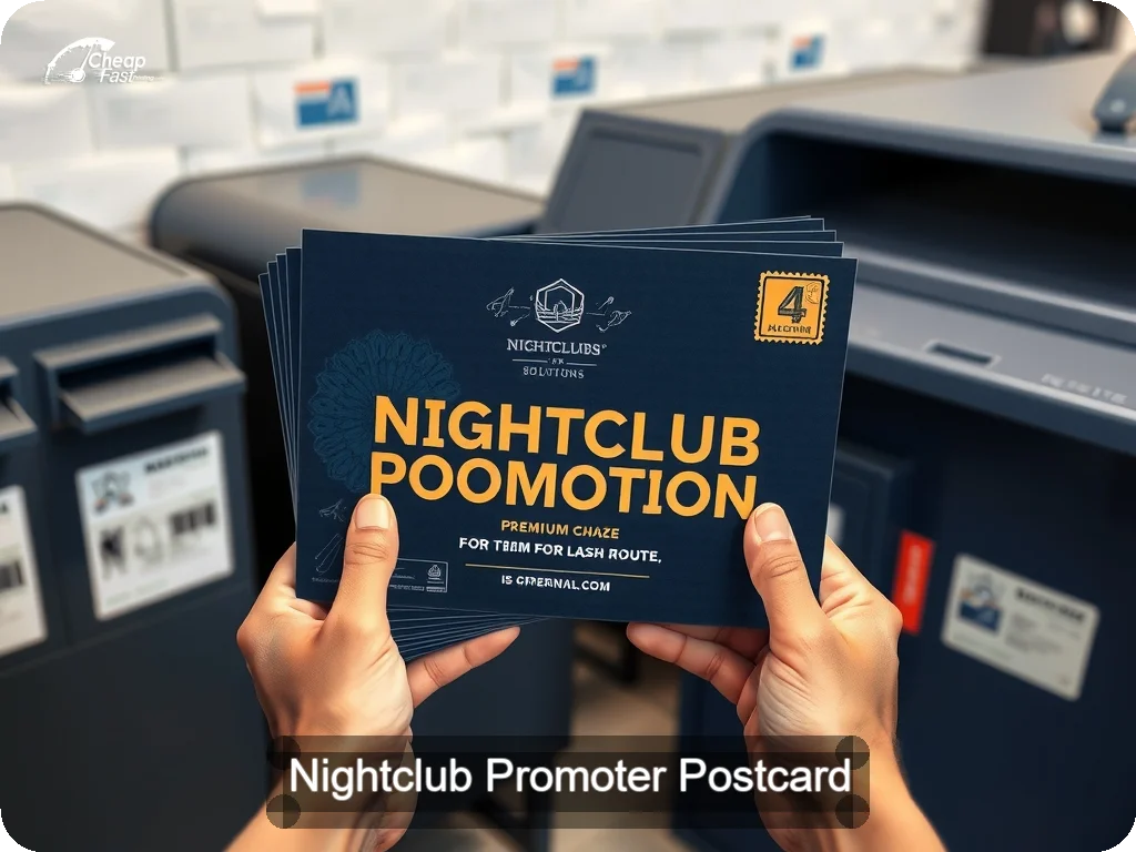Nightclub Promoter Postcard Sample 05 · 6.5" x 9" design sample