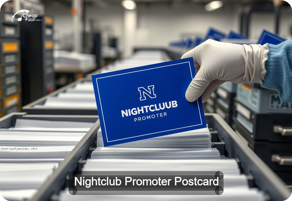 Nightclub Promoter Postcard Sample 10 · 6" x 11" design sample