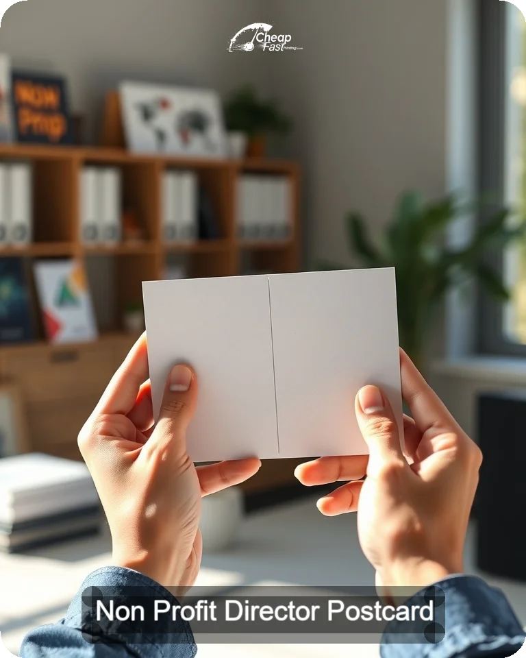 Non Profit Director Postcard Sample 02 · 4.25" x 5.5" design sample