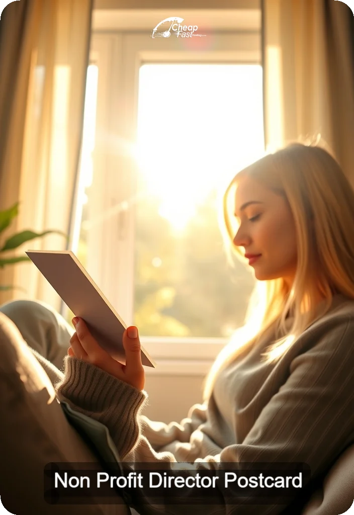 Non Profit Director Postcard Sample 04 · 4.5" x 6.5" design sample