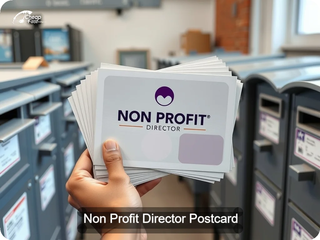 Non Profit Director Postcard Sample 05 · 6.5" x 9" design sample