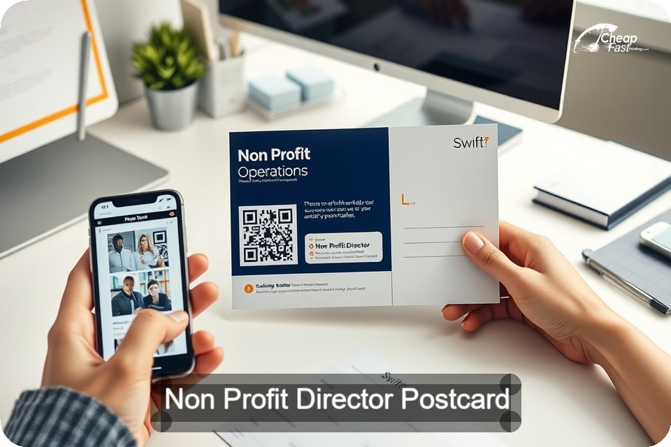 Non Profit Director Postcard Sample 09 · 6" x 9" design sample