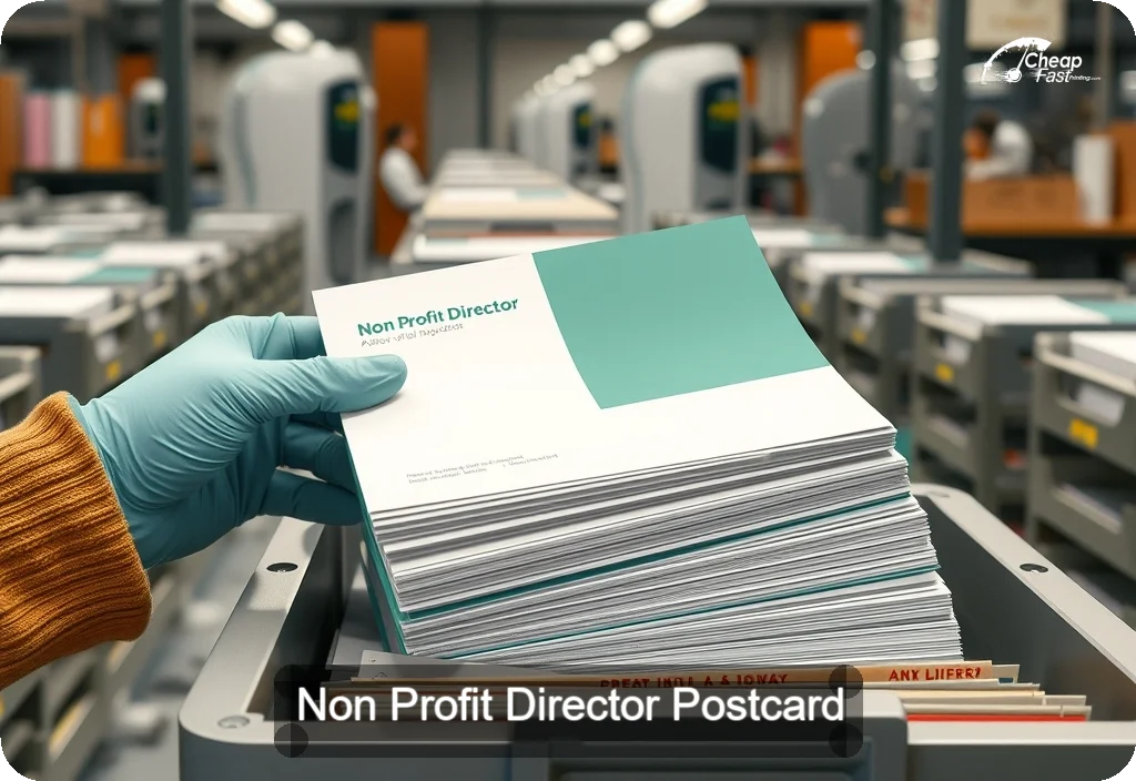 Non Profit Director Postcard Sample 10 · 6" x 11" design sample