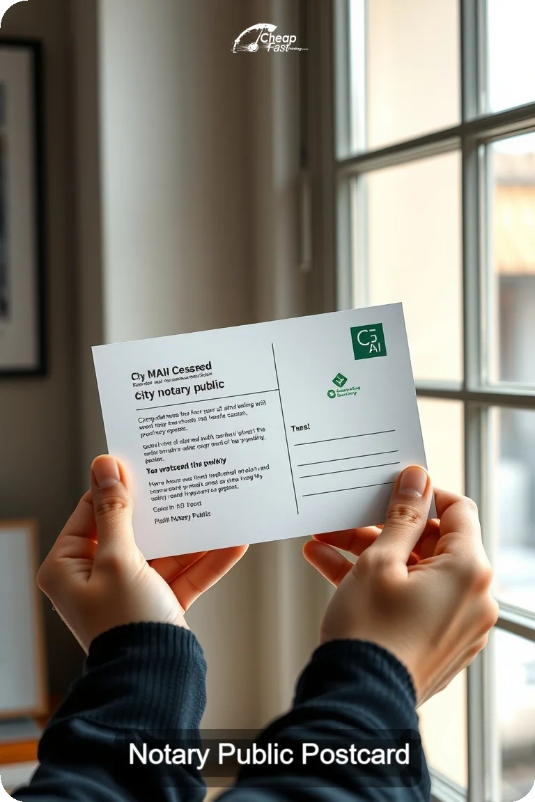 Notary Public Postcard Sample 04 · 4.5" x 11" design sample