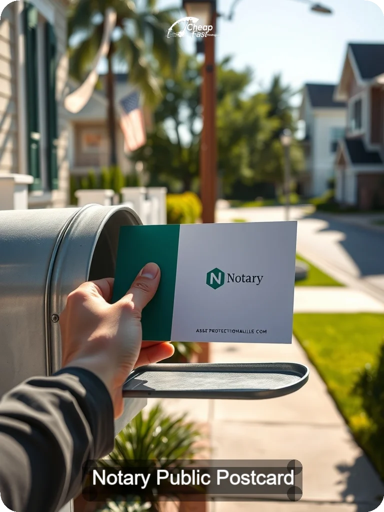 Notary Public Postcard Sample 06 · 5" x 7" design sample