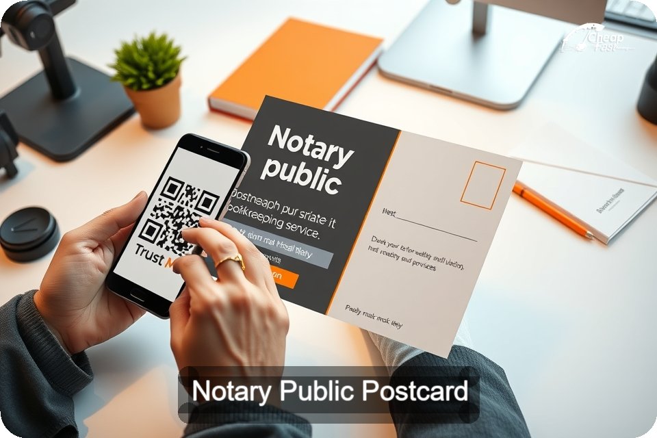 Notary Public Postcard Sample 07 · 6" x 9" design sample