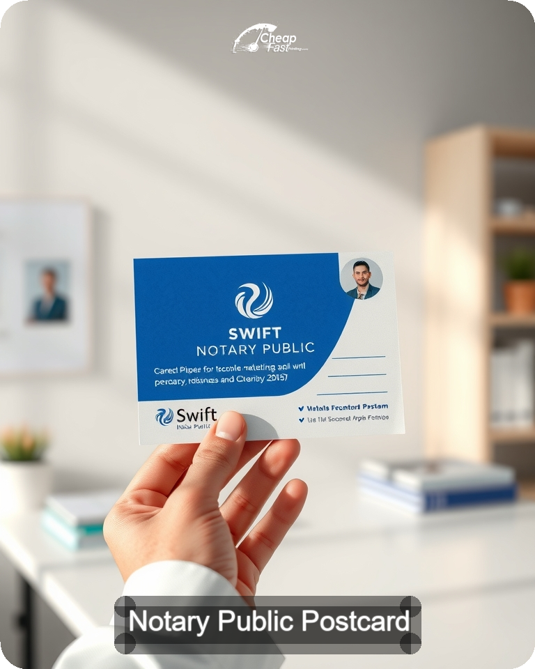 Notary Public Postcard Sample 10 · 4.25" x 5.5" design sample