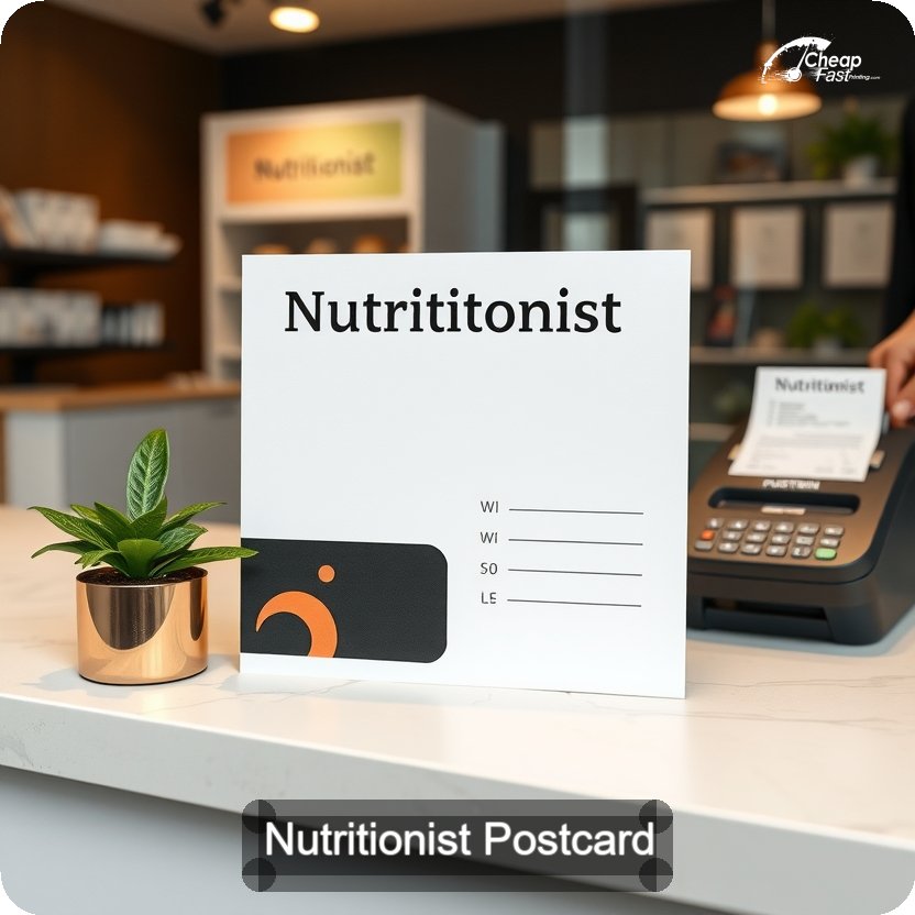 Nutritionist Postcard Sample 01 · 5" x 5" design sample