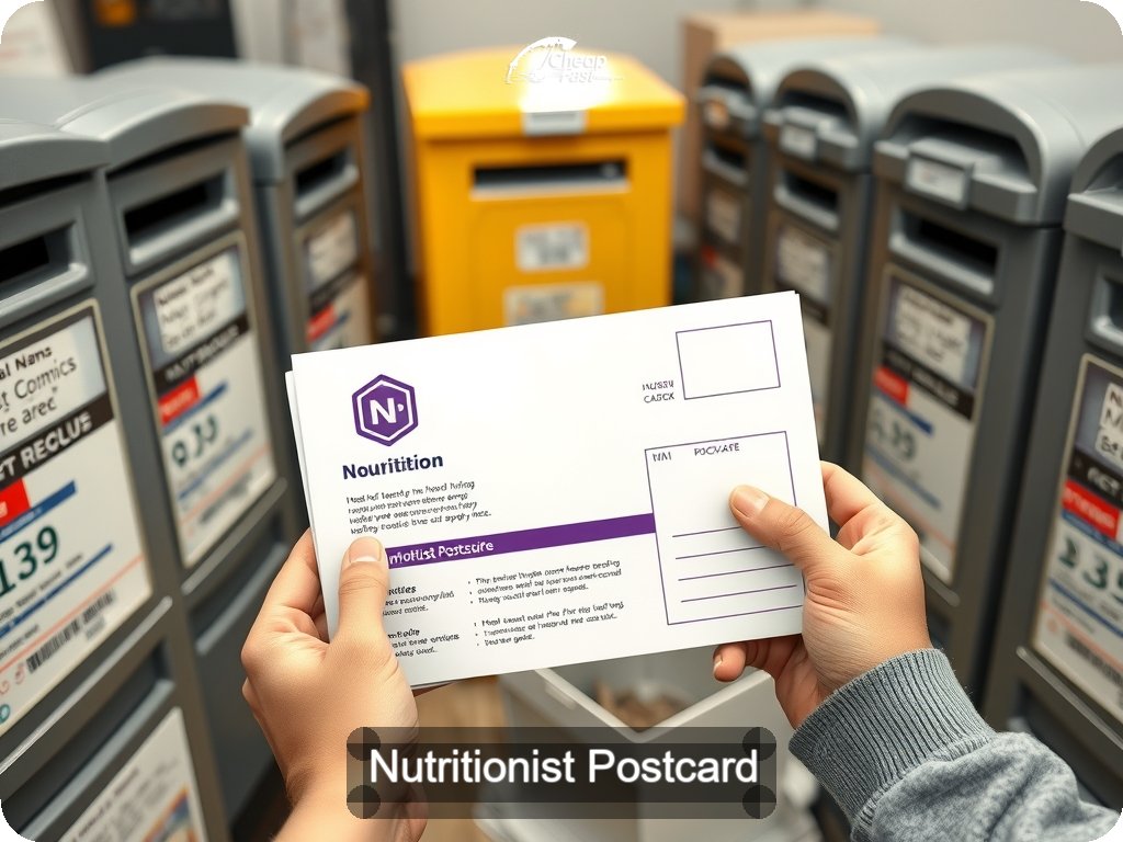 Nutritionist Postcard Sample 05 · 6.5" x 9" design sample