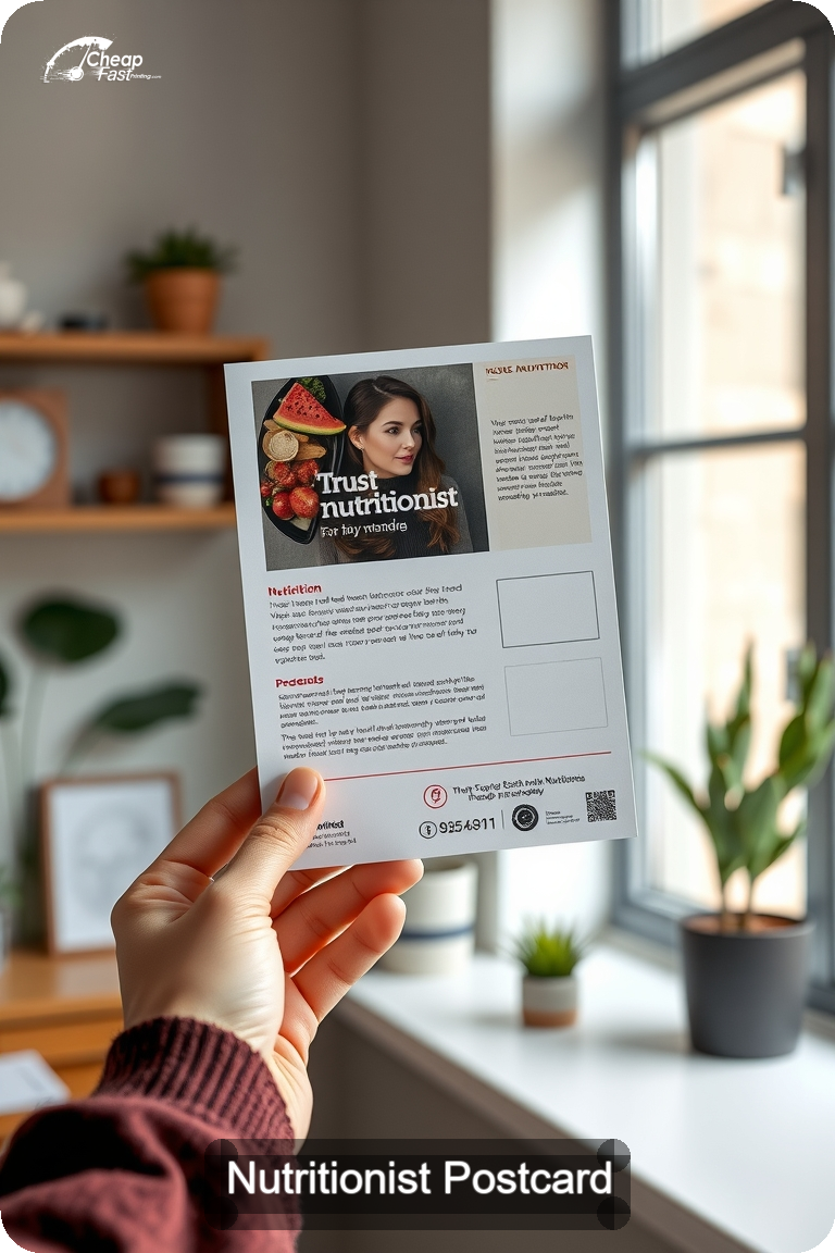 Nutritionist Postcard Sample 06 · 4.5" x 11" design sample
