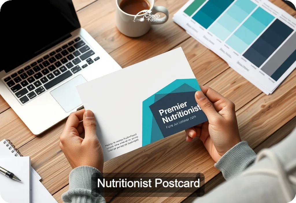 Nutritionist Postcard Sample 07 · 4" x 6" design sample