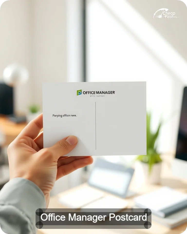 Office Manager Postcard Sample 02 · 4.25" x 5.5" design sample