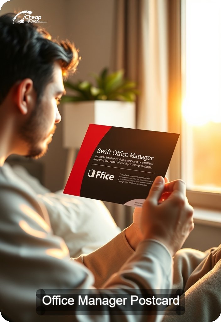 Office Manager Postcard Sample 04 · 4.5" x 6.5" design sample