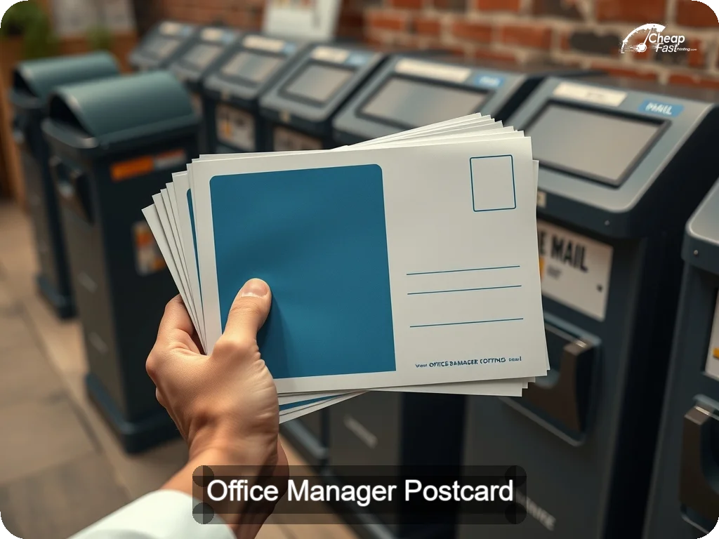 Office Manager Postcard Sample 05 · 6.5" x 9" design sample