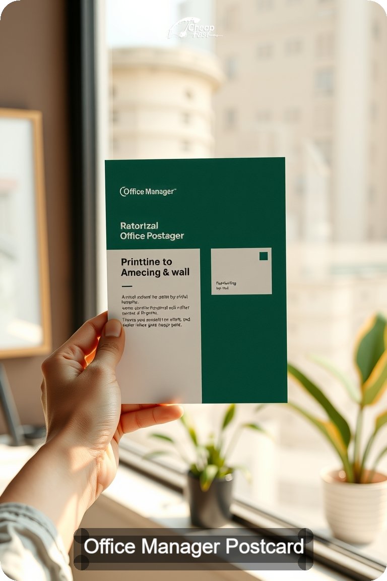 Office Manager Postcard Sample 06 · 4.5" x 11" design sample