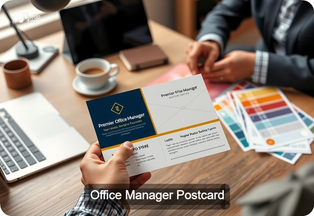 Office Manager Postcard Sample 07 · 4" x 6" design sample