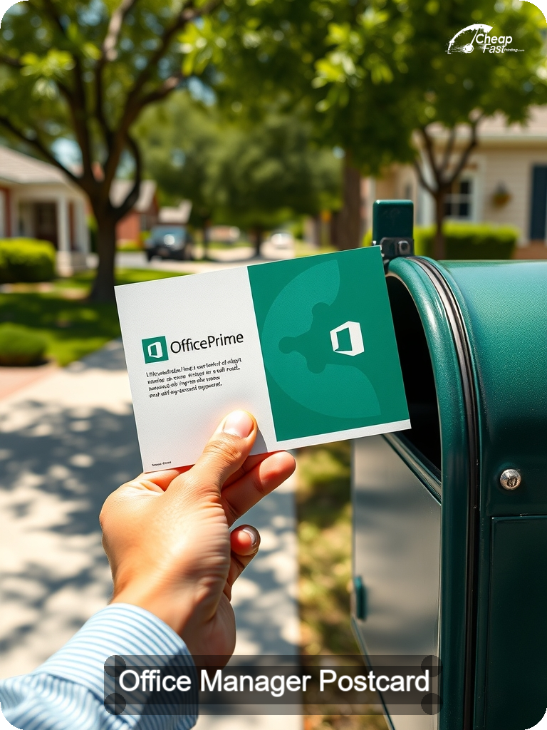 Office Manager Postcard Sample 08 · 5" x 7" design sample