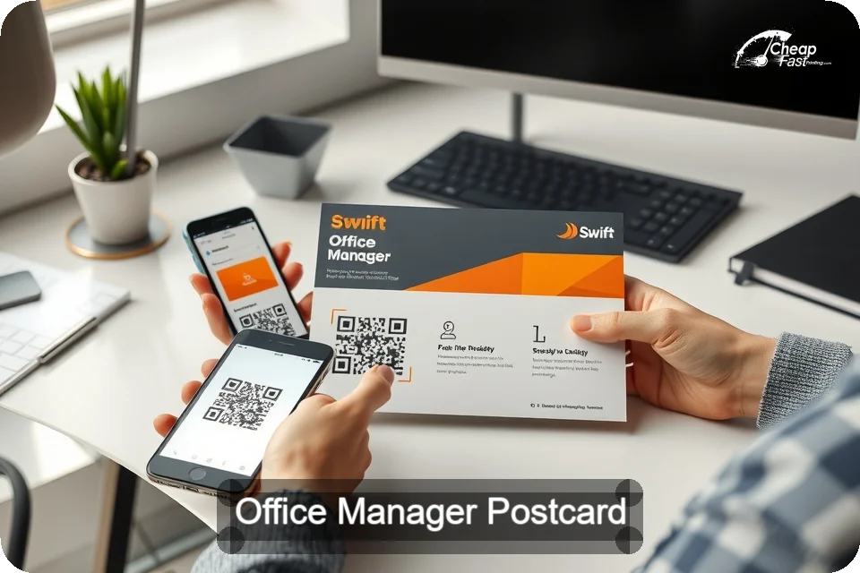 Office Manager Postcard Sample 09 · 6" x 9" design sample
