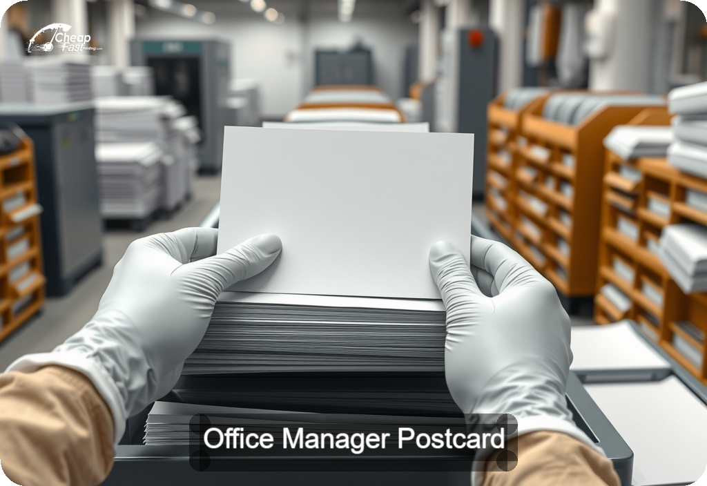 Office Manager Postcard Sample 10 · 6" x 11" design sample