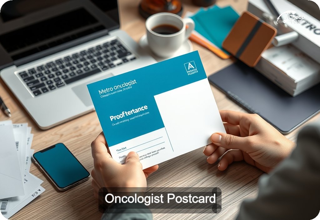 Oncologist Postcard Sample 10 · 4" x 6" design sample