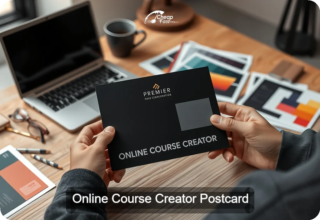 Online Course Creator Postcard Sample 07 · 4" x 6" design sample