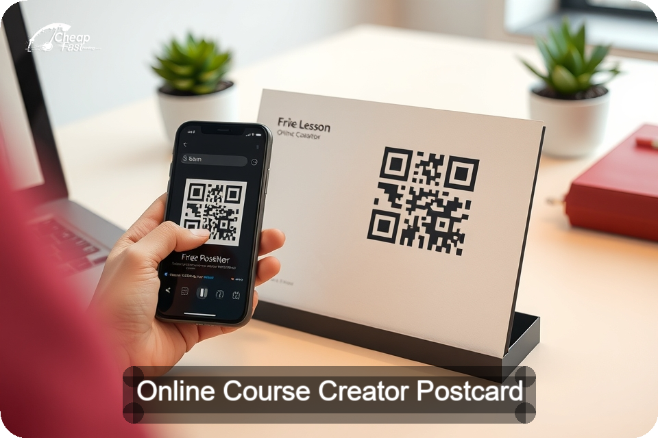 Online Course Creator Postcard Sample 09 · 6" x 9" design sample