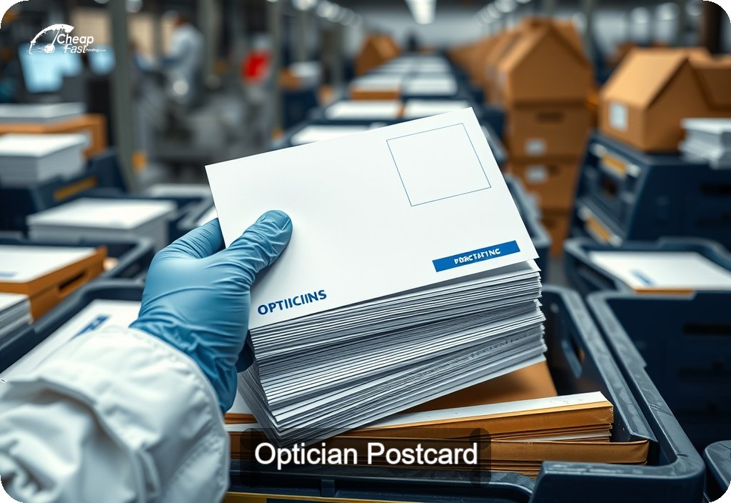 Optician Postcard Sample 01 · 6" x 11" design sample